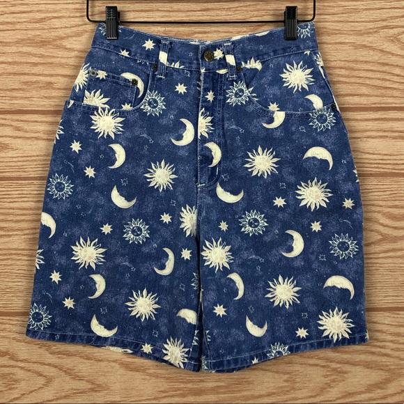 Vintage Pants - VINTAGE Sun and Moon High Waisted Jean Shorts